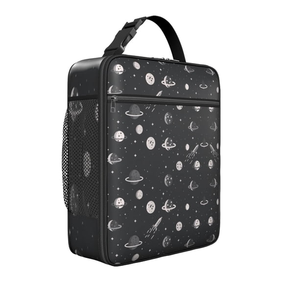 Nebula Cosmic Sci-fi Lunch Bag – Galaxy Space Astronaut Alien Insulated Lunch Box Tote for Space Geek