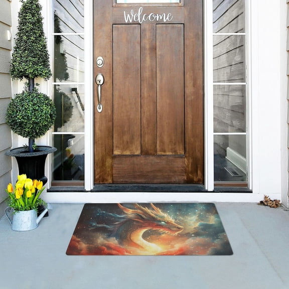 Nebula Dragon Doormats Welcome Mats Gate Pads Entryway Outdoor 32" x 20"