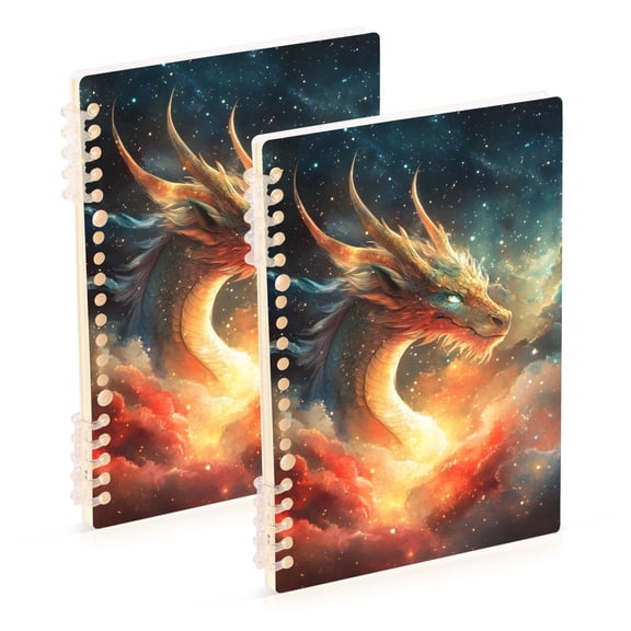 Nebula Dragon Notebook Detachable Coil Notebook Diary Plan Book A5 Size 60 Pages 1 Pack