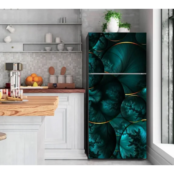 Nebula Fridge Stickers Universe Outer Space Refrigerator Wallpaper Self-adhesive Removable Home Kitchen r Mural Decal
