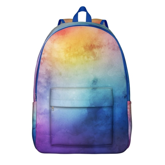 Nebula Galaxy Backpack, Rocket Astronaut Moon and Stars Print Daypack, Celestial Starry Sky Outer Space Bookbag