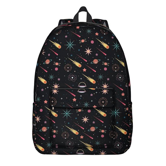 Nebula Galaxy Backpack - Celestial Waterproof College Backpack for Space Geeks, Spacious Laptop Bag with Starry Night Design & Reinforced Zippers
