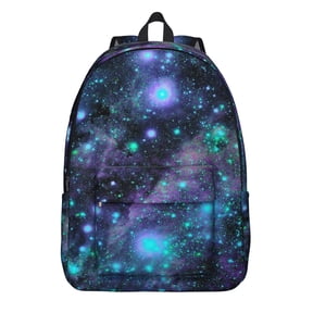 Nebula Galaxy Backpack - Celestial Waterproof College Backpack for Space Geeks, Spacious Laptop Bag with Starry Night Design & Reinforced Zippers