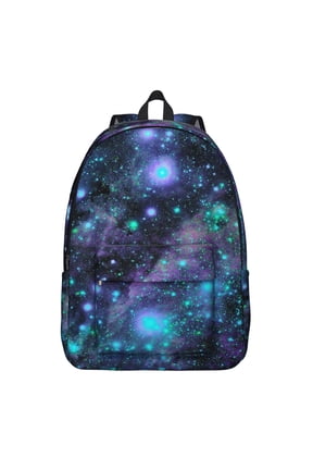 Nebula Galaxy Backpack - Celestial Waterproof College Backpack for Space Geeks, Spacious Laptop Bag with Starry Night Design & Reinforced Zippers