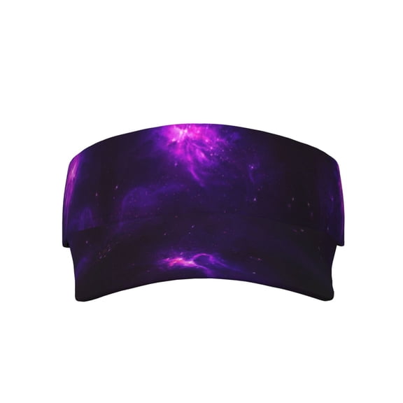 Nebula Galaxy Purple Sport Visor Hats Sun Protection Outdoor Activity For Women Men