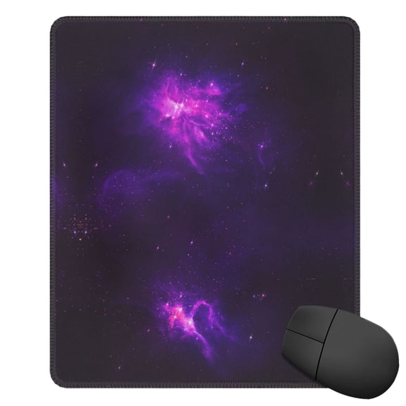 Nebula Galaxy Purple Square Mousepad Non Slip Rubber Base Mouse Mat For Office Laptop 11.8"X9.8" Inch