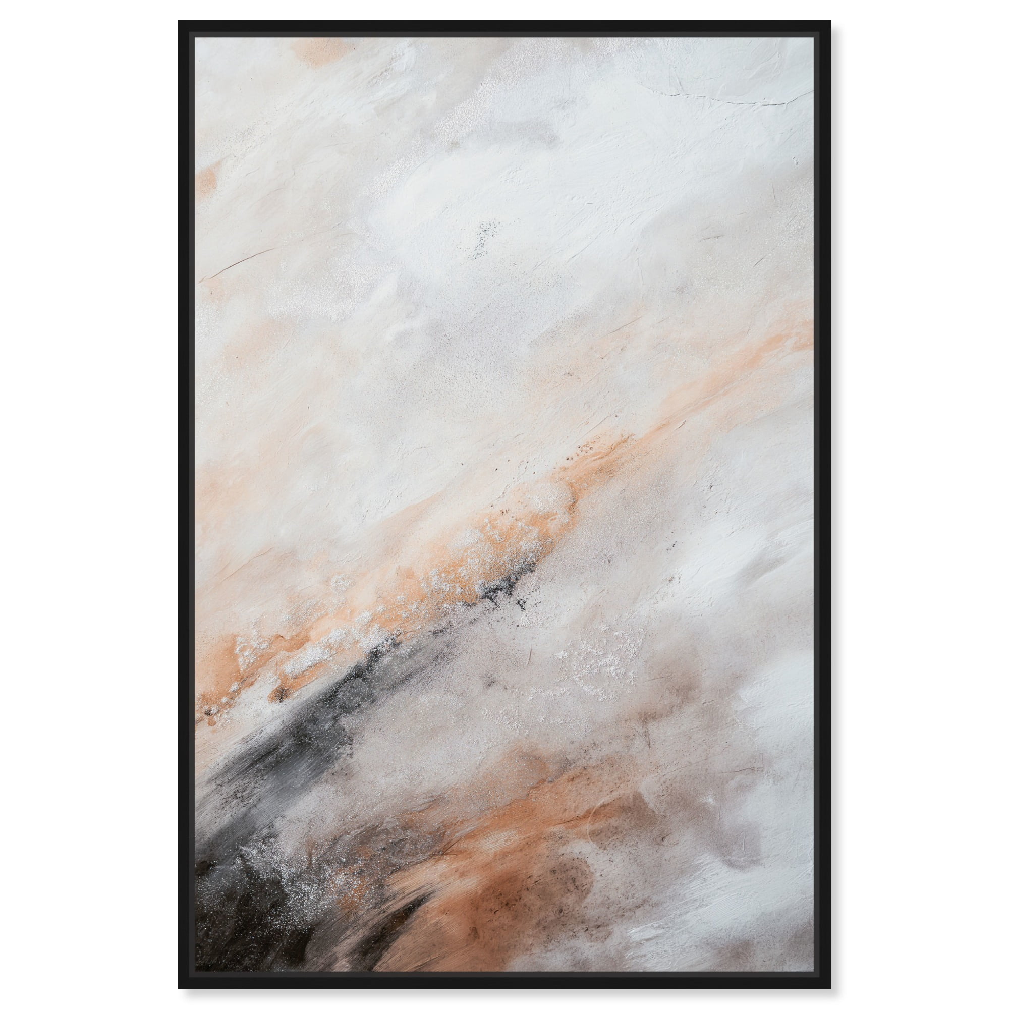 Nebula Grains Abstract Canvas Art with Black Frame, 10" x 15"