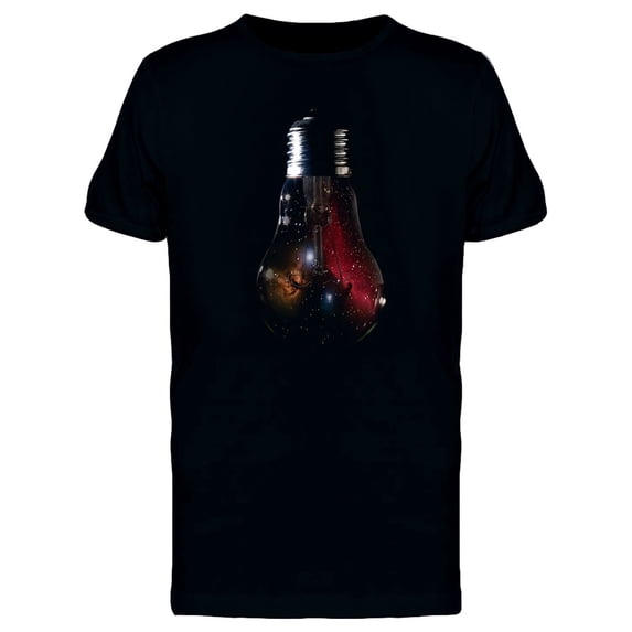 Nebula Inside Lightbulb T-Shirt Men -Image by Shutterstock, Male XX-Large