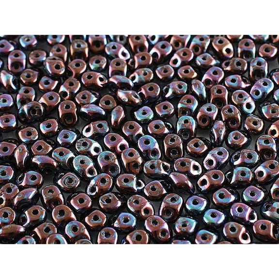Nebula Jet Superduo Beads DU0523980-15001-TB