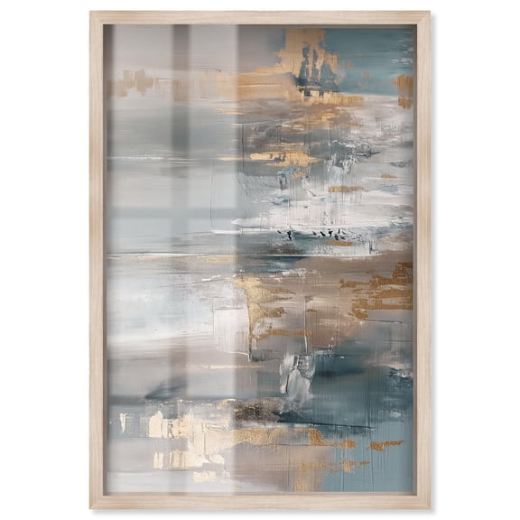 Nebula Noir Shadowbox Print Modern Wall Decor by Art Remedy, Blonde Frame, 10 x 15