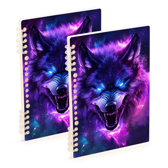 Nebula Roaring Wolf Notebook Detachable Coil Notebook Diary Plan Book A5 Size 60 Pages 1 Pack