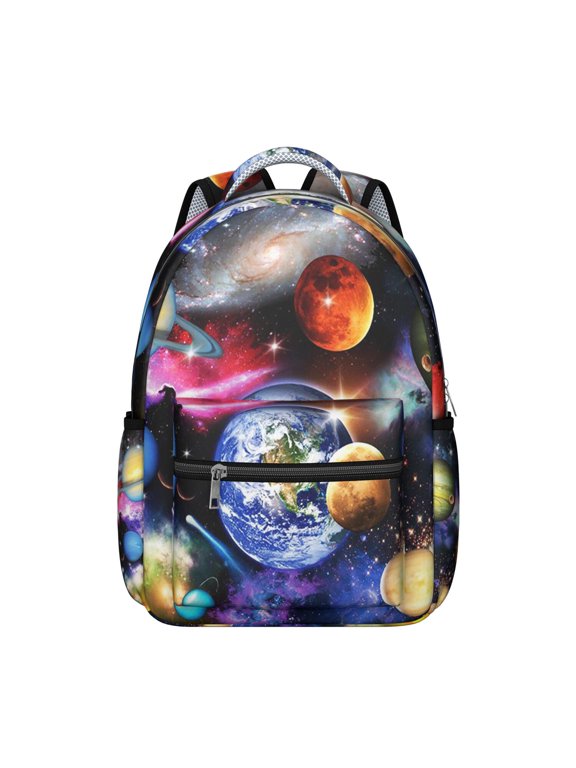 Nebula Sci-fi Lovers Students Backpack Galaxy Outer Space Celestial Cosmic Design, Lightweight and Comfortable School Bag