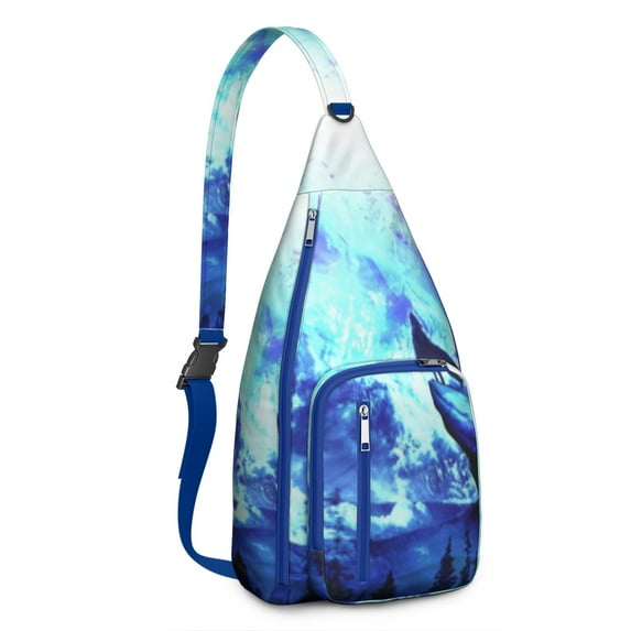 Nebula Sling Backpack - Vibrant Cosmic Cloud Pattern Shoulder Bag, Durable Multi-Pocket Pack for Outdoor Activities