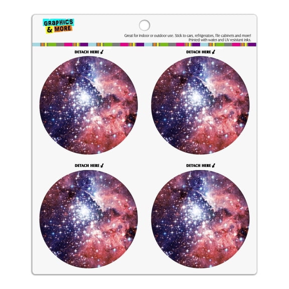 Nebula Space Galaxy Refrigerator Fridge Locker Vinyl Circle Magnet Set