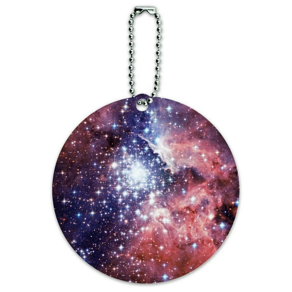 Nebula Space Galaxy Round Luggage ID Tag Card Suitcase Carry-On