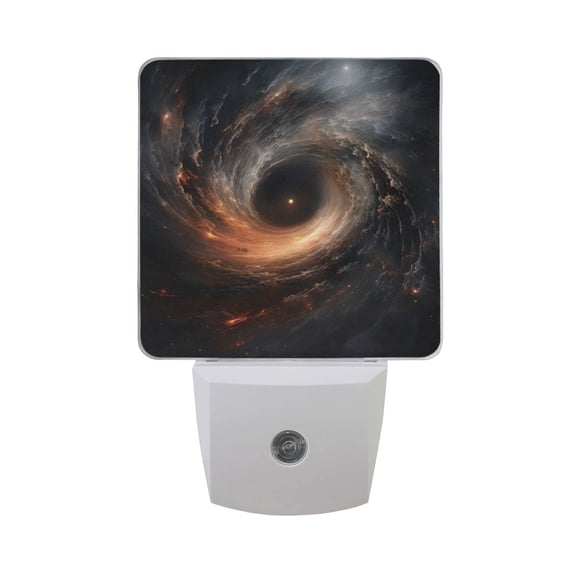 Nebula Swirling Night Light 2 Pack LED Nightlight Plug into Wall Dusk to Dawn Sensor Soft White