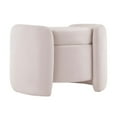 thumbnail image 1 of Nebula Upholstered Performance Velvet Ottoman Pink, 1 of 7