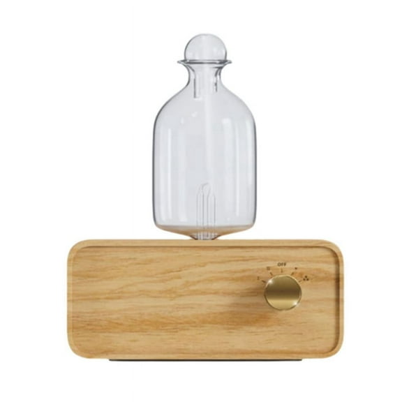 Nebulizing Essential Oil Diffusers Cordless Rechargeable Wooden Glass Cold Aroma Diffuser for Living Room Home Office