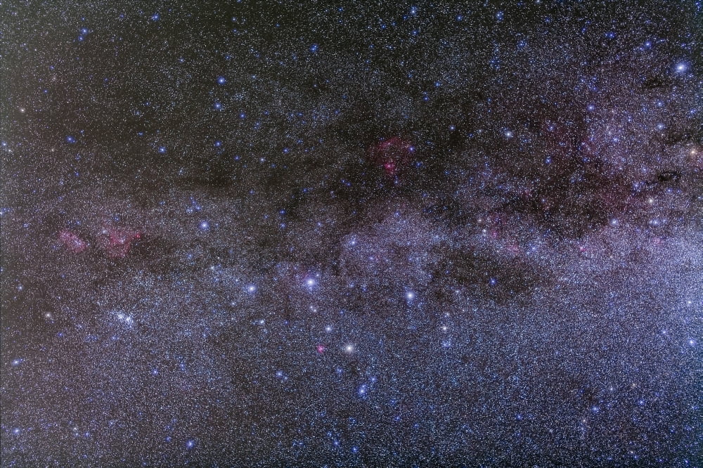 Nebulosity in Cassiopeia showing NGC 7822 and IC 1805 Canvas Art - Alan DyerStocktrek Images (35 x 23)