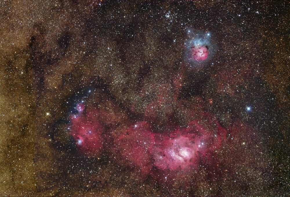 Nebulosity in Sagittarius Canvas Art - Robert GendlerStocktrek Images (17 x 12)