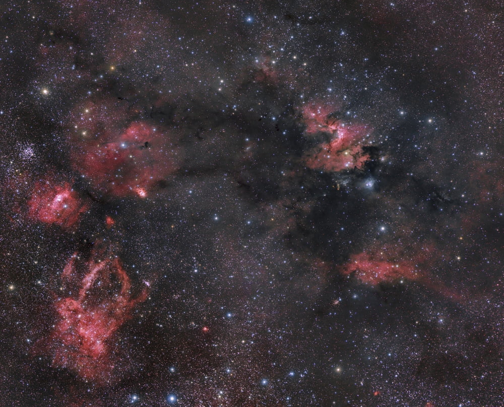 Nebulosity in the Cepheus constellation Canvas Art - John DavisStocktrek Images (32 x 26)