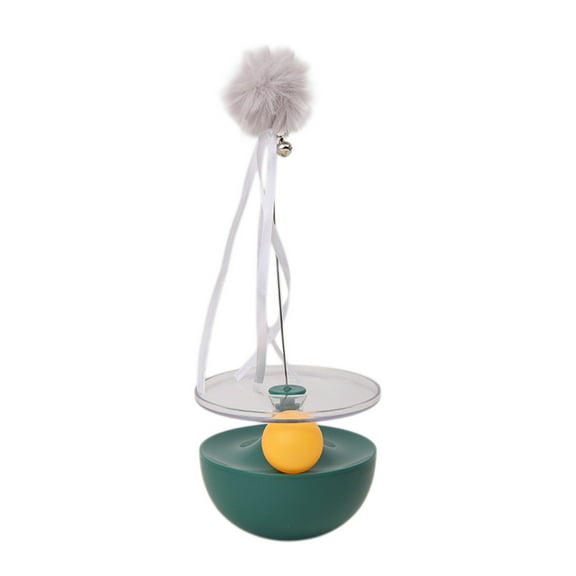 Nebwoak 2 in 1 Interactive Cat Toys for Indoor Cats - Tumbler Teaser Wand & Track Ball, Kitten Toys to Keep Busy, Exercise Toys, Safe Plastic, Cat Birthday Gifts