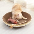 thumbnail image 1 of Nebwoak 2-in-1 Round Cat Scratching Bed, Corrugated Cardboard Scratcher & Bowl Nest for Cats with Deep Wall Design for Furniture Protection, 12 Inches, 1 of 6