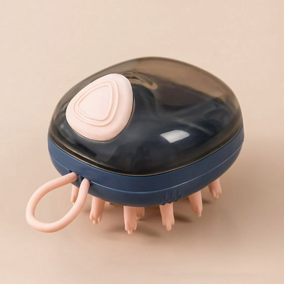 Nebwoak 3 in 1 Pet Bathing Brush - Food-Grade Rubber, Shampoo Dispensing & Hair Removal for Dogs & Cats