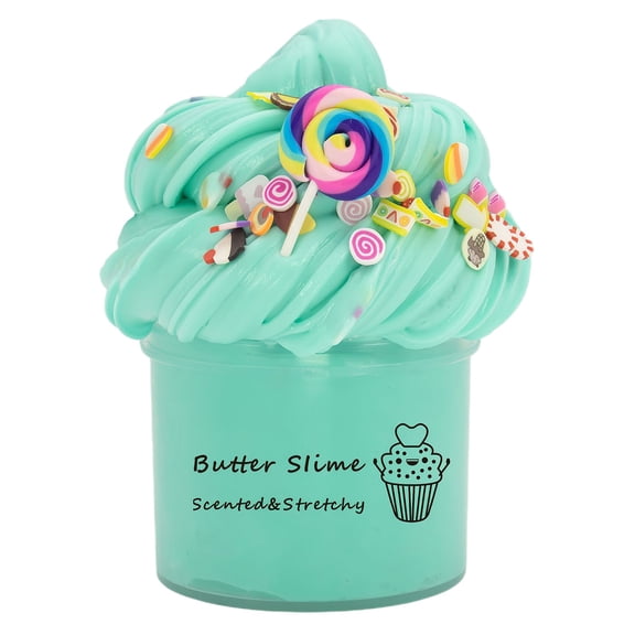 Nebwoak 70ml Furry Cloud Butter Slime - Non-Settling, Stretchy with Accessories for Sensory Play, Stress Relief & DIY Crafts