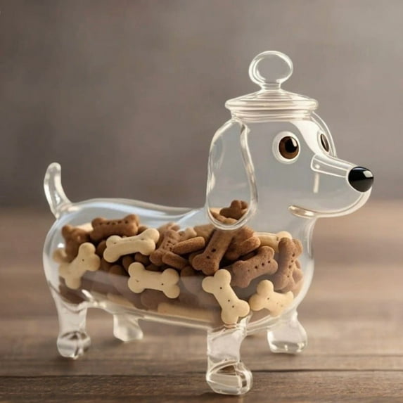 Nebwoak Airtight Pet Treat Storage Container - BPA-Free Food-Safe, 2-Quart Capacity for Dog & Cat Snacks, Stylish Countertop Canister to Lock in Freshness & Reduce Clutter