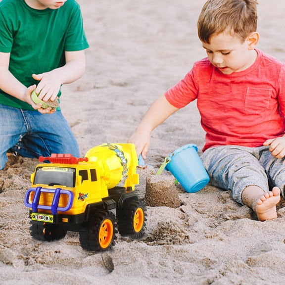 Nebwoak Beach Toy Cars Engineering Vehicles Car Models - Inertia Back to the Car - Friction Powered Toy Trucks for Kids - Ideal Gift for Boys and Girls Aged 2+