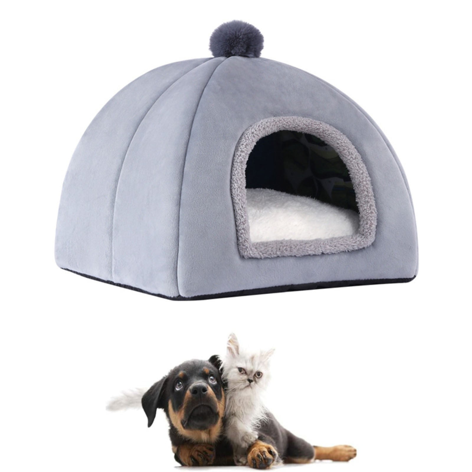 Nebwoak Cat Bed Cave Winter Warm Pet Tent Use Thickened Small Dog Comfortable and Warm Pet Home