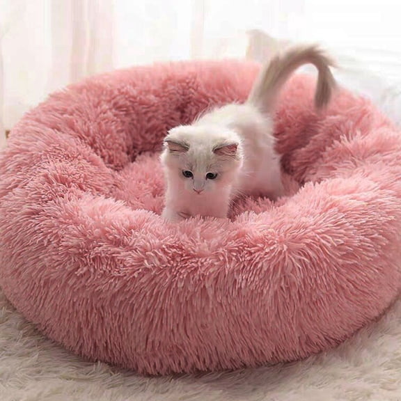 Nebwoak Cat Nest for Dog and Cat Dog Round Winter Warm Sleeping Bag Long Soft Pet Bed Calming Bed