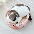 thumbnail image 1 of Nebwoak Cat Scratcher & Bed Combo - Round Cardboard Cat Bed with Scratcher, Durable Non-Shedding Pig Shaped Pet Bed for Small Cats Under 10 lbs, Non-Toxic Pink, 1 of 6