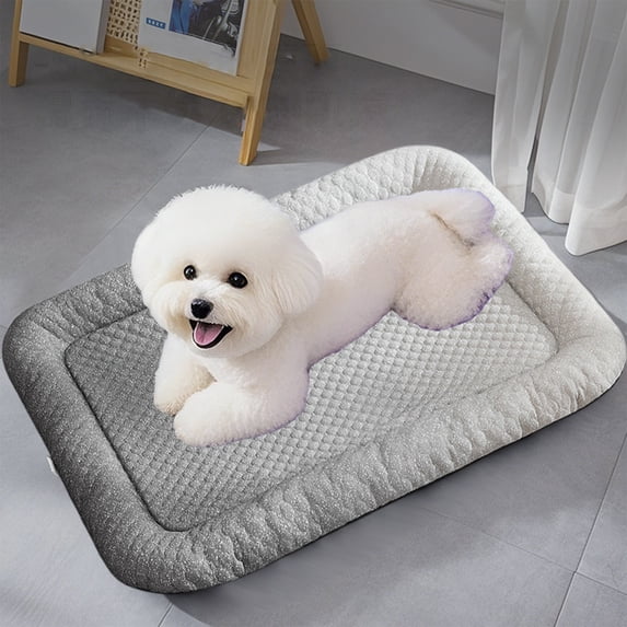 Cooling Mat for Dogs and Cats - Non-Electric Machine Washable Pet Cooling Pad for Small Pets, Portable Quilted Cooling Bed Mat for Summer Travel & Crate