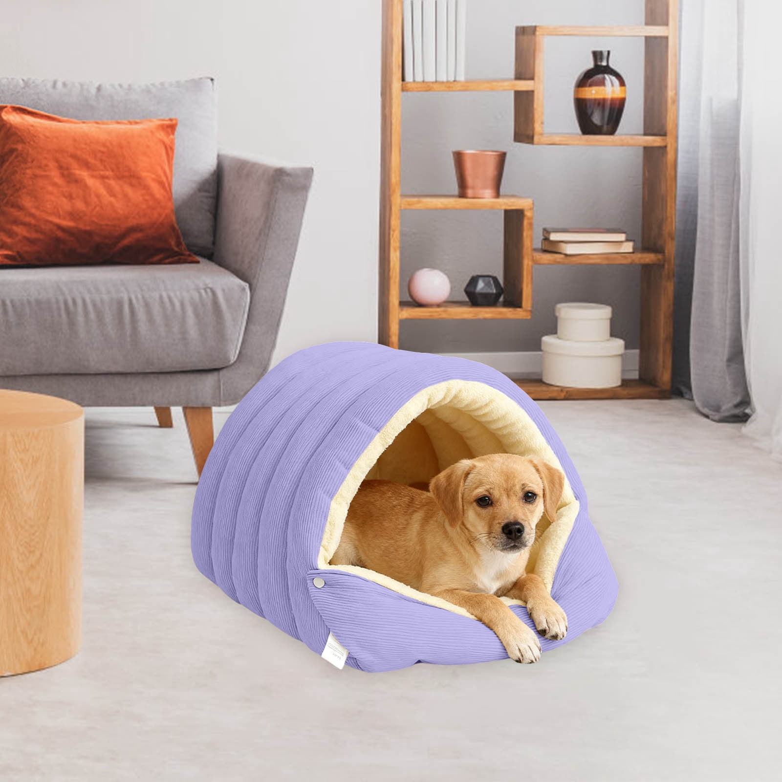 Nebwoak Detachable Washable Winter Soft-Padded Cat Bed & Dog Bed, Enclosed Insulated Thickened Pet Sleeping Bag