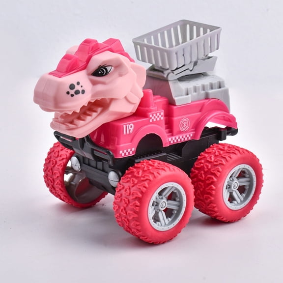 Nebwoak Dinosaur Excavator Toy, Press and Go Construction Vehicle for Ki-ds, Educational Tod-dler Toy Car, Ideal Gift for B-oys