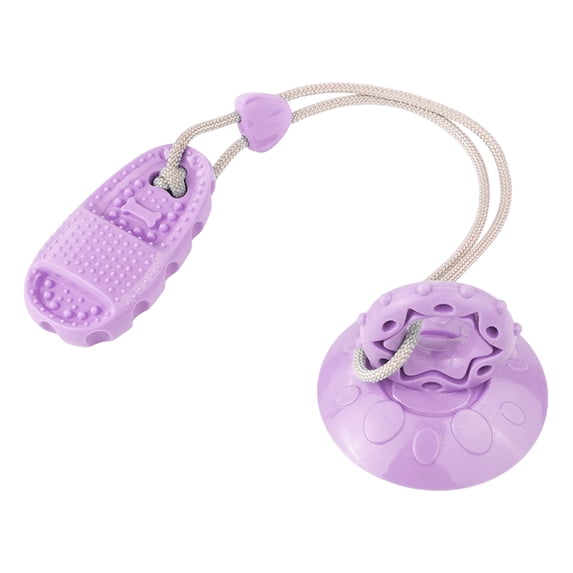 Nebwoak Dog Chew Toy for Aggressive Chewers - Medium Dogs, Suction Cup Slipper Design with Treat Dispensing, Teething Relief & Teeth Cleaning, Durable Non-Toxic