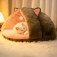 thumbnail image 1 of Nebwoak Dog House Winter Warmth Semi Enclosed Safety All Season Cats House Dog House Sleeping Mat Dog Supplies, 1 of 6