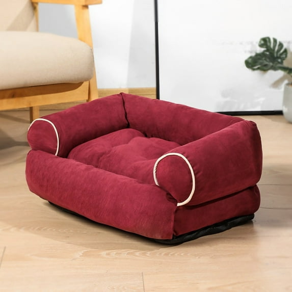 Nebwoak Dog Sofa,Small Dog and Cat Support Small Dog Bed,Fluffy Cat Sofa with Non-Slip Bottom