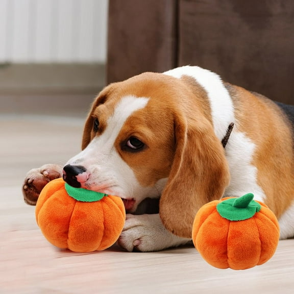Nebwoak Dog Toys under $10 Trendy Pumpkin Toy For Pet - Interesting Pet Toy For Dogs And Cats - User-friendly For Chewers And Barkers 2pcs