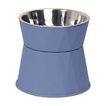 Nebwoak Elevated Cat Bowl, Whisker Friendly Pet Bowl for Cats & Dogs, Non-Slip Plastic Food/Water Bowl, Easy to Clean, Raised Design for Neck Support