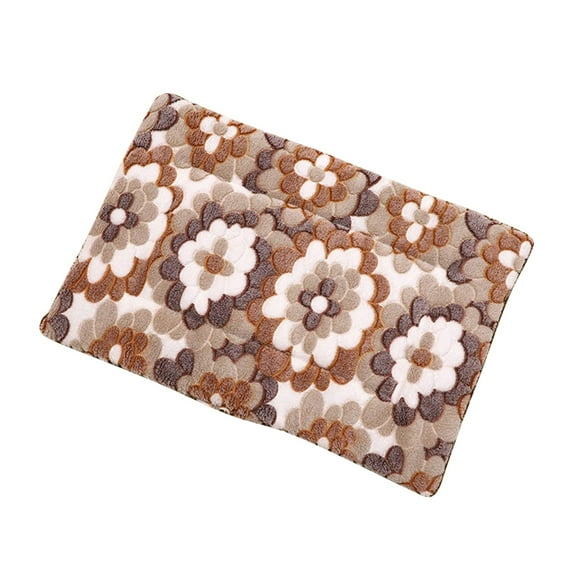 Nebwoak Fleece Dog Bed Mat - Warm Winter/Fall Pet Sleeping Pad, Machine Washable Vintage Floral Design, Year-Round Cozy Plush Mat for Dogs (Fits Crate/Sofa/Floor)