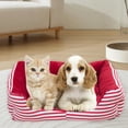 thumbnail image 1 of Foldable Pet Bed for Small Dogs & Cats, Portable Travel Bolster Bed with Soft Plush - Cozy Cave for Corgis Kittens Indoor Outdoor Use (17.7in), 1 of 6