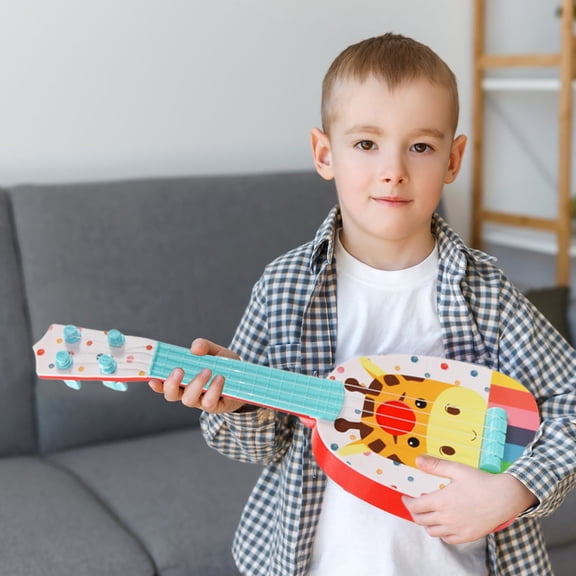 Nebwoak Ki-ds Ukulele Toy - Tod-dler Mini Guitar with Nylon Strings, Safe for 3+, Educational Musical Instrument, Portable Durable, Beginner Playable, Great Gift