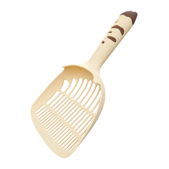Nebwoak Large Cat Litter Scoop Sifter, Ergonomic Handle, Fast Sifting, Hanging/Standing, Plastic, Easy to Clean, Yellow - for Cat Litter Box Cleaning