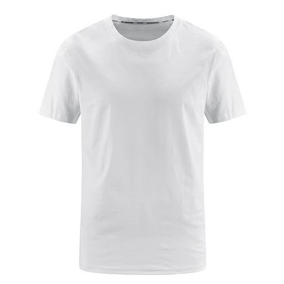 Nebwoak Men's Basics T Shirts- Loose Fit Summer Casual Short Sleeve Soft Tees White Size L
