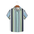 thumbnail image 1 of EWASWON Men's Casual Striped Short Sleeve T-Shirt, Cotton Blend Crew Neck Summer Shirt for Daily Wear,Multicolor,Size 2XL, 1 of 5