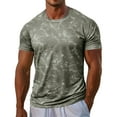 thumbnail image 1 of EWASWON Men's Slim Fit Vintage Graphic T-Shirts, Moisture-Wicking Cotton Blend Gym & Casual Short Sleeve Tees,Army Green,Size 2XL, 1 of 5