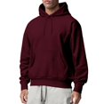thumbnail image 1 of Nebwoak Mens Fleece Hoodies with Pockets- Fall Loose Long Sleeve Casual Drawstring Sweatshirt Wine Size XL, 1 of 5